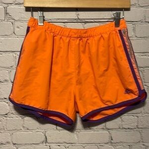 𝅺25) Adidas Running Shorts Size Small Orange Purple